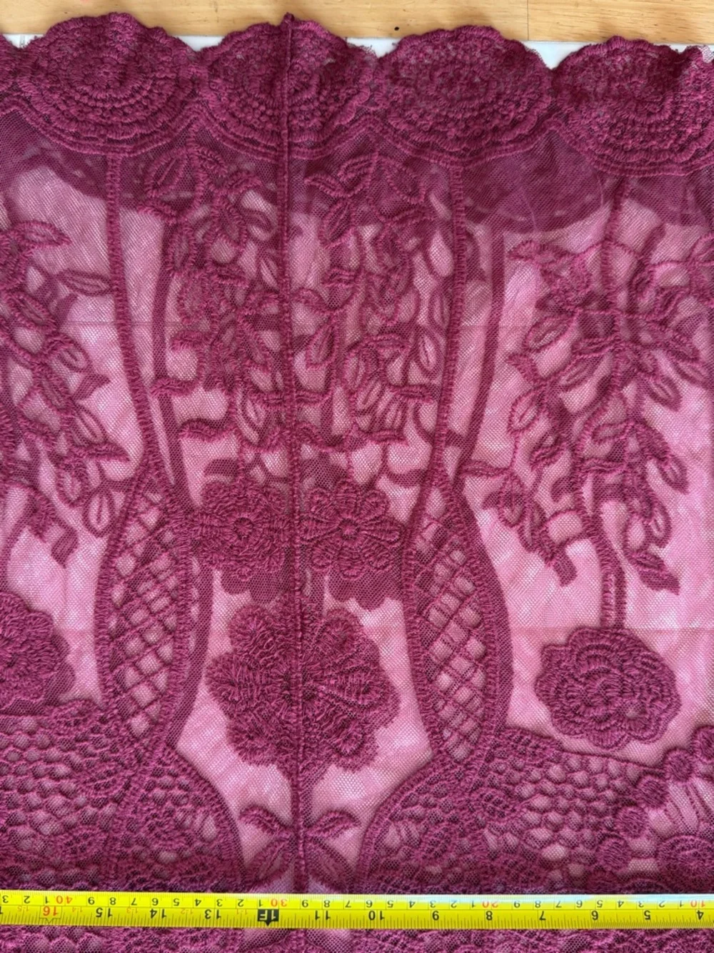 Sheer Crochet Burgundy Lace Long Sleeve Top Womens 2X Witchy Whimsigoth Boho - Picture 11 of 11